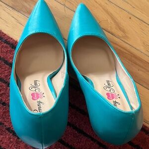 Penny Loves Kenny Turquoise Heels